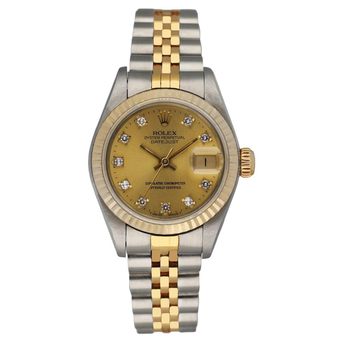 Rolex Datejust 69173 Diamond Dial Ladies Watch