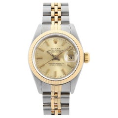 Rolex Datejust 69173 Ladies Used Watch - Champagne Bar Dial E No. - Elegant
