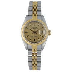 Vintage Rolex Datejust 69173 Linen Dial Ladies Watch Box Papers