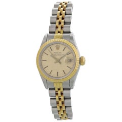 Vintage Rolex Datejust 69173 Linen Dial Ladies Watch Box Papers