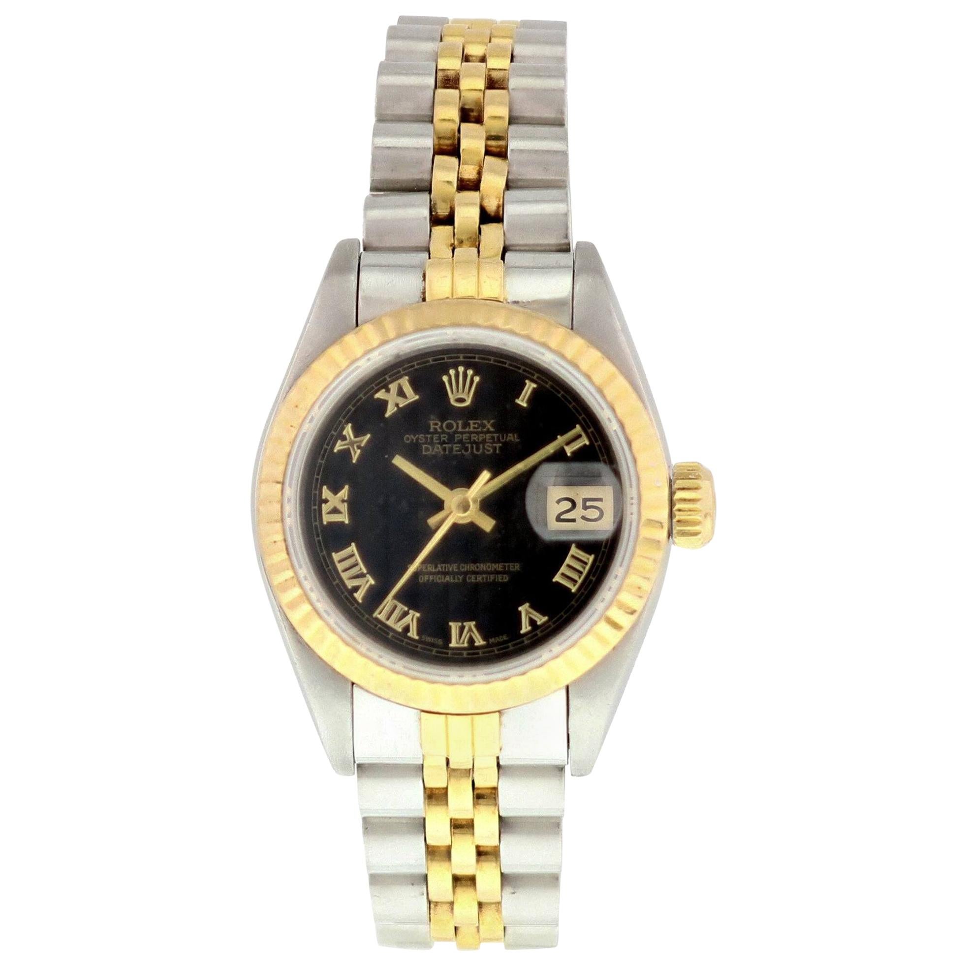 Rolex Datejust 69173 Pyramid Dial Ladies Watch For Sale