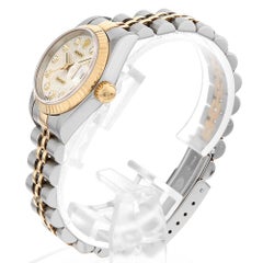 Rolex Datejust 69173G 10P Diamond, Silver Engraved Dial, U Series, Ladies' Watch