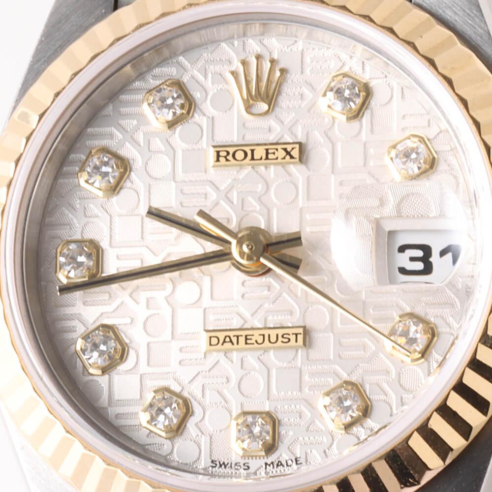 Rolex Datejust 69173G 10P Diamond, Silver Engraved Dial, U Series, Ladies' Watch 1