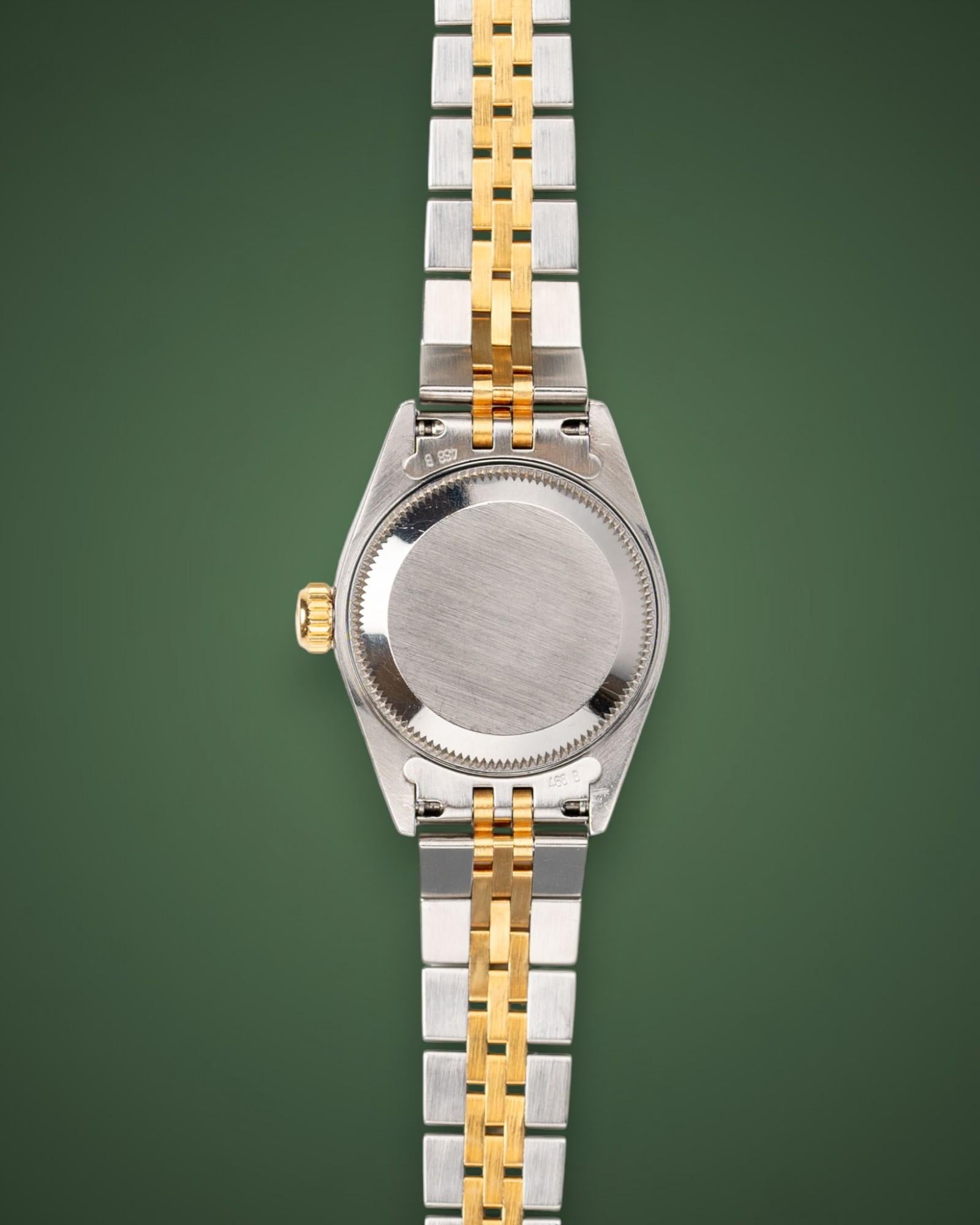 Rolex Datejust 69173G Computadora Diamante Esfera Negra YG/SS S4 Serie 1993 en venta 8