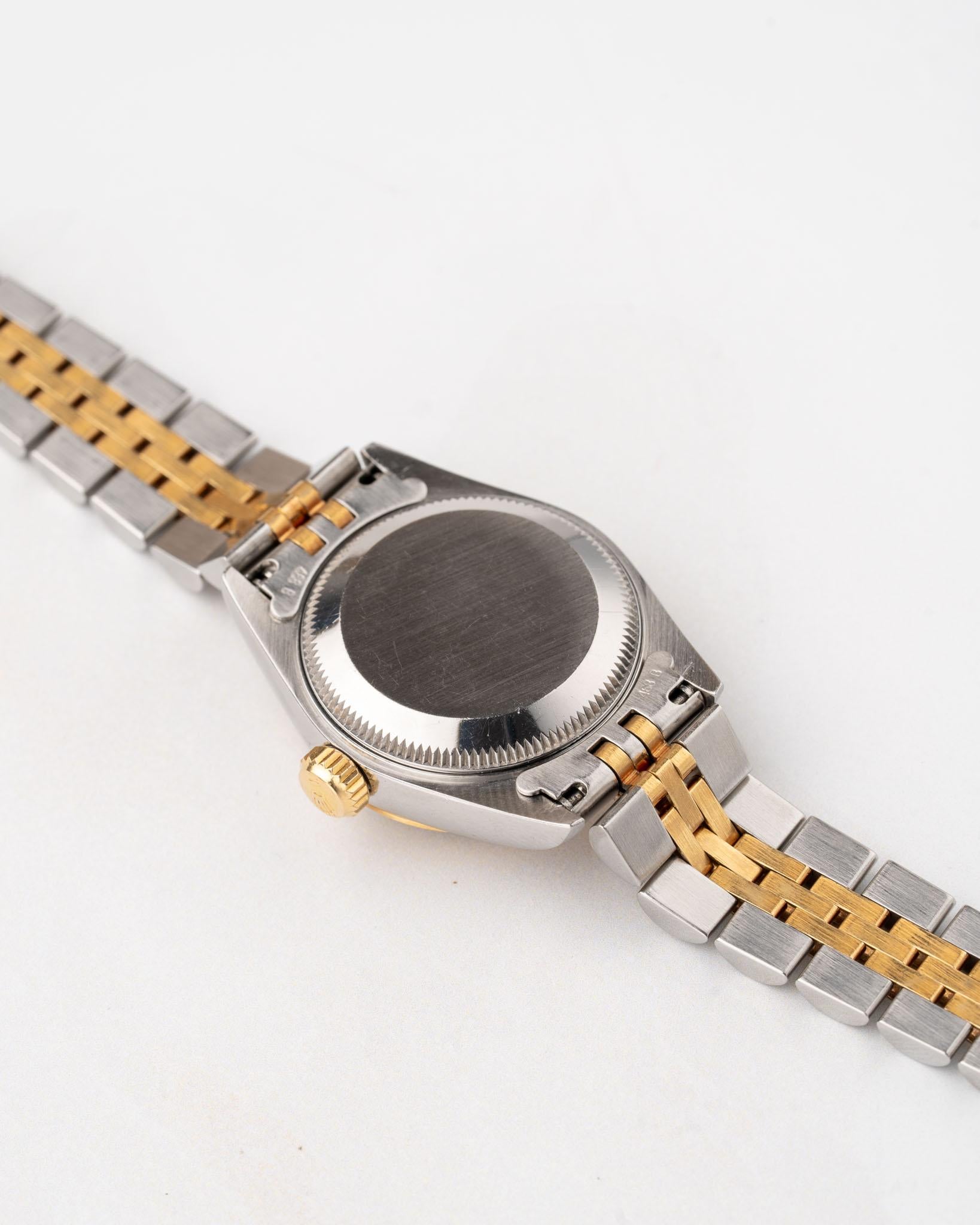Rolex Datejust 69173G Computadora Diamante Esfera Negra YG/SS S4 Serie 1993 en venta 1