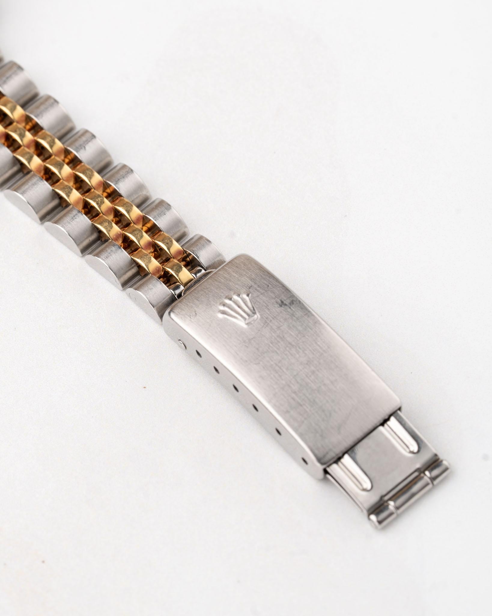 Rolex Datejust 69173G Computadora Diamante Esfera Negra YG/SS S4 Serie 1993 en venta 4
