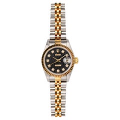 Rolex Datejust 69173G Diamond Computer Black Dial YG/SS S4 Serial 1993