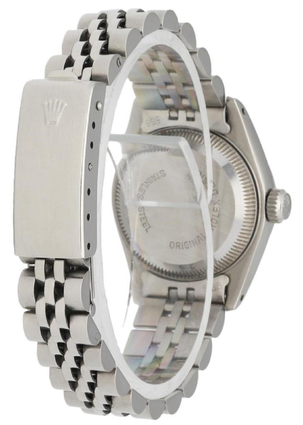 Women's Rolex Datejust 69174 Diamond Dial Ladies Watch