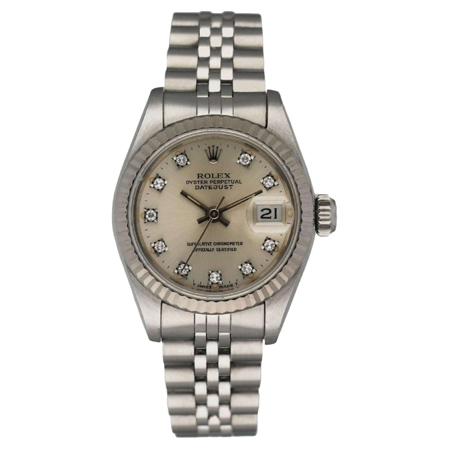 Rolex Datejust 69174 Diamond Dial Ladies Watch