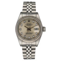 Vintage Rolex Datejust 69174 Diamond Dial Ladies Watch