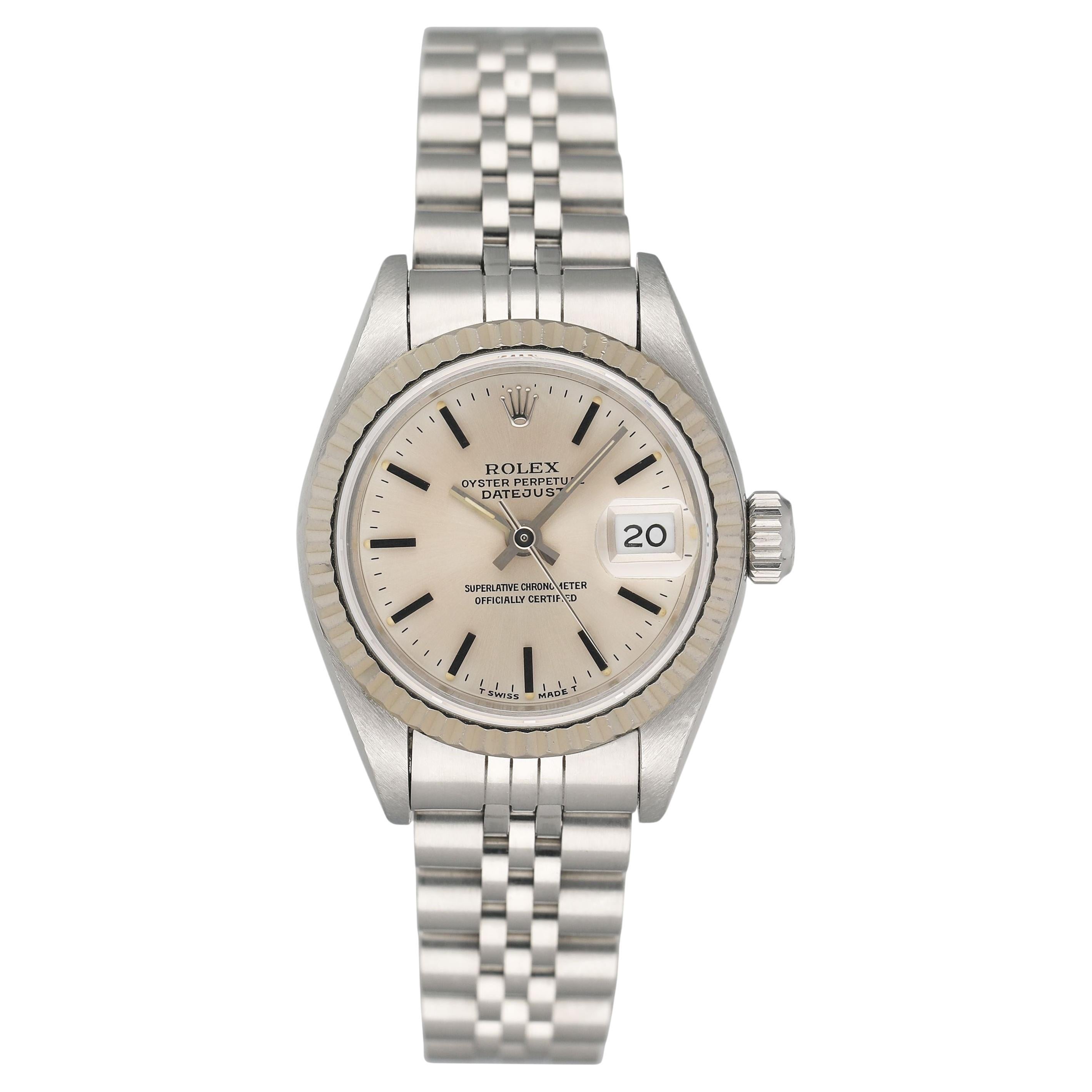 Rolex Datejust 69174 Sliver Dial Ladies Watch im Angebot