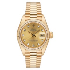 Rolex Datejust 69178 18K Yellow Gold Diamond Champagne Dial Ladies Watch