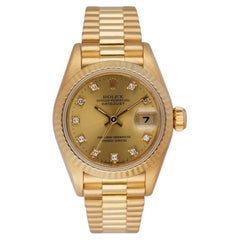 Rolex Datejust 69178 18K Yellow Gold Diamond Dial Ladies Watch