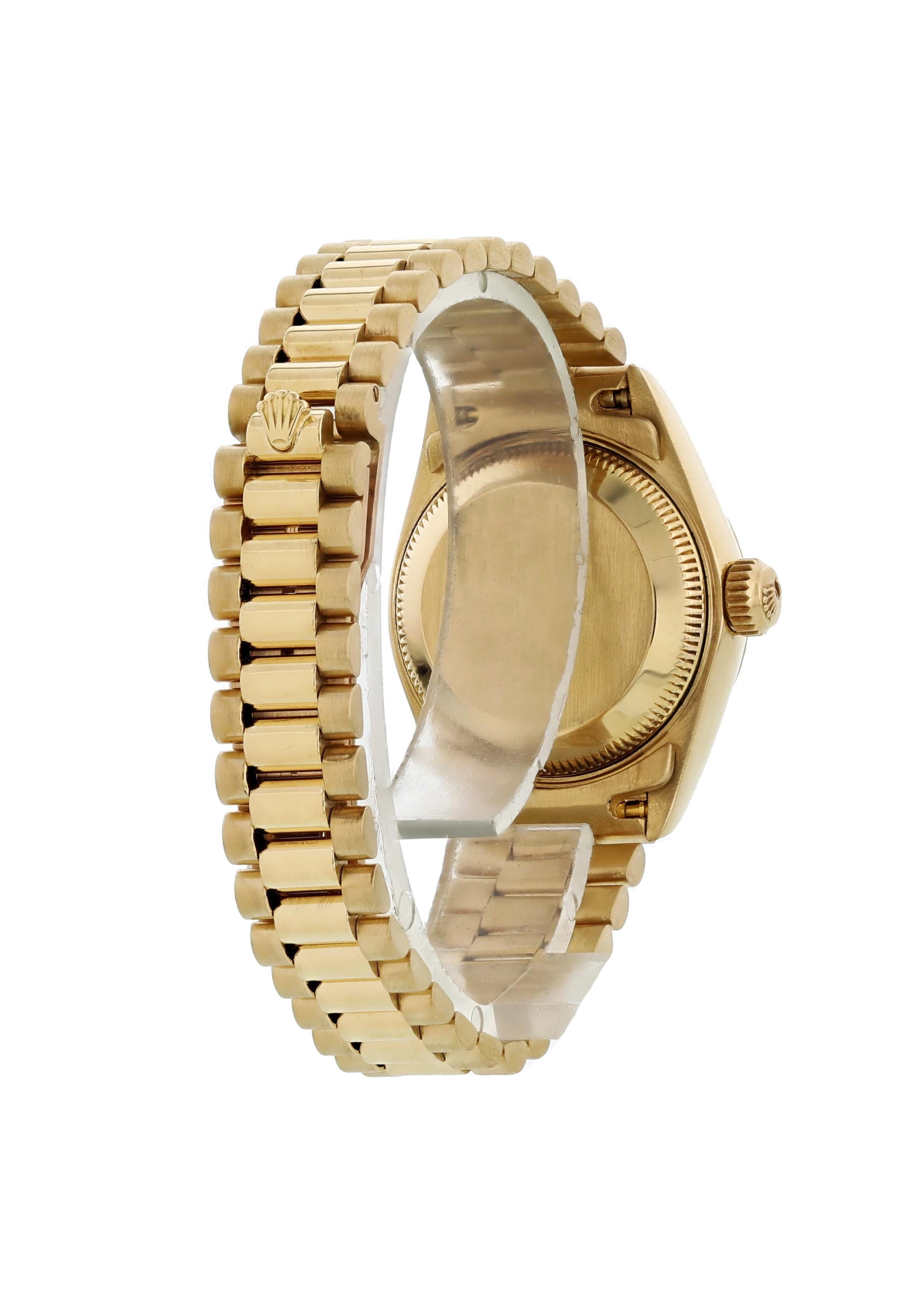 Women's Rolex Datejust 69178 18 Karat Yellow Gold Ladies Watch For Sale