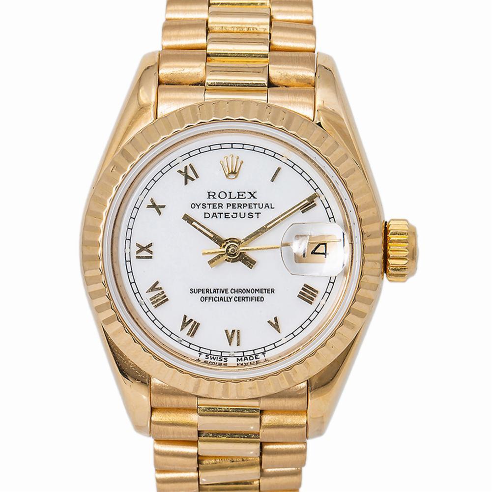 Rolex Datejust 69178, White Dial, Certified and Warranty In Excellent Condition For Sale In Miami, FL