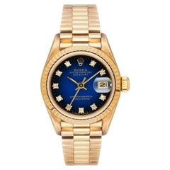 Rolex Datejust 69178 Blue Dial Ladies Watch Box Papers