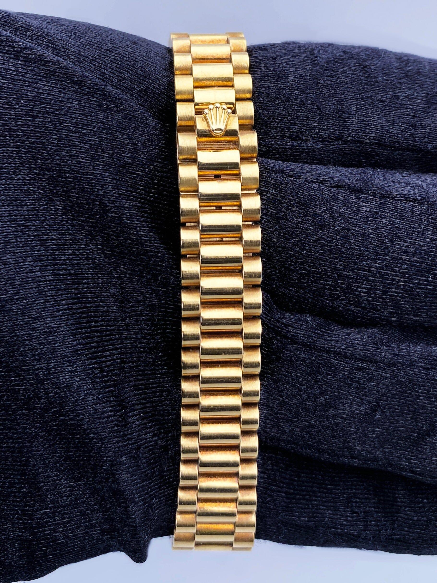 Rolex Datejust 69178 quadrante blu con vignette in oro giallo 18 carati per donna 3