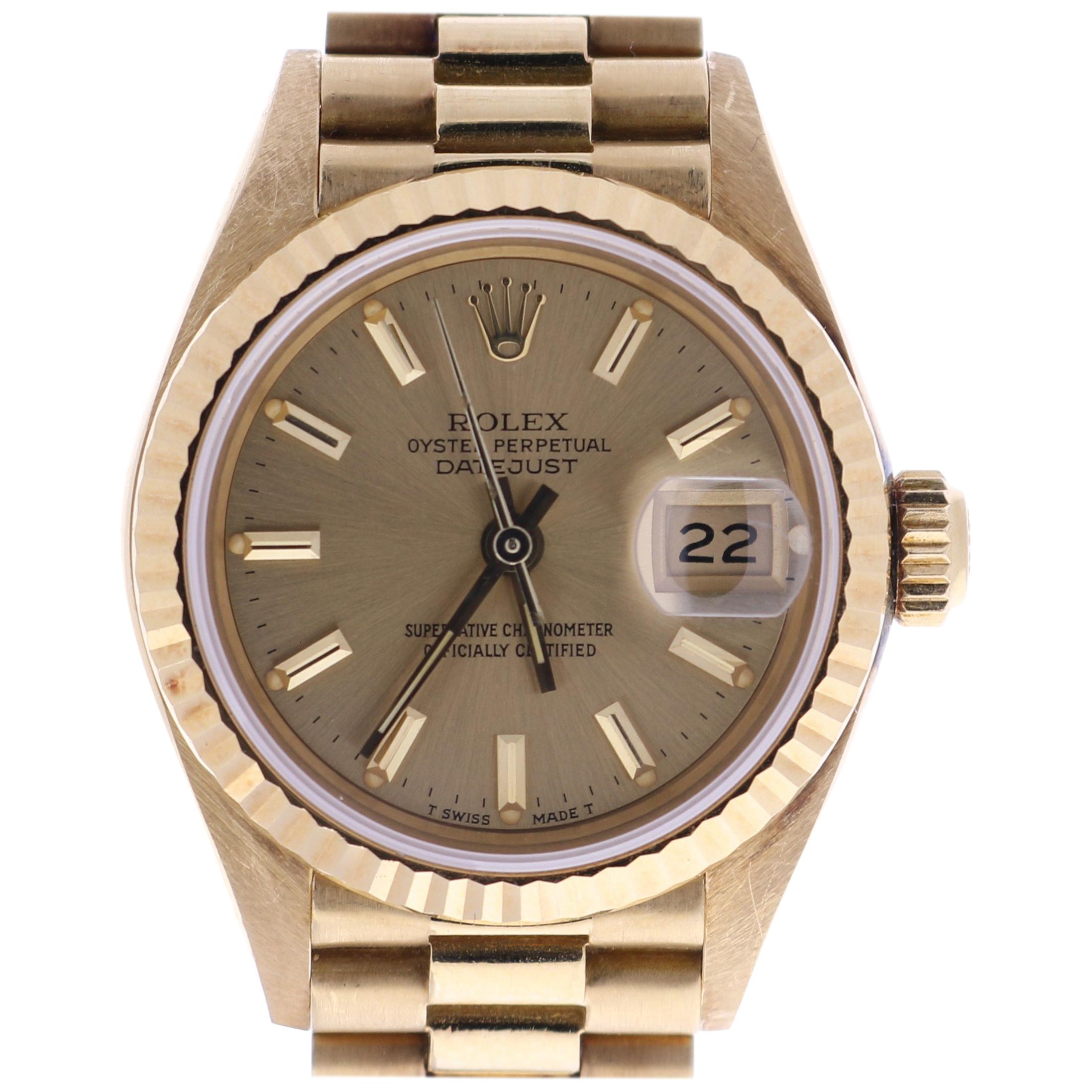 Rolex Datejust 69178 Champagne Dial Serial Number 756 For Sale