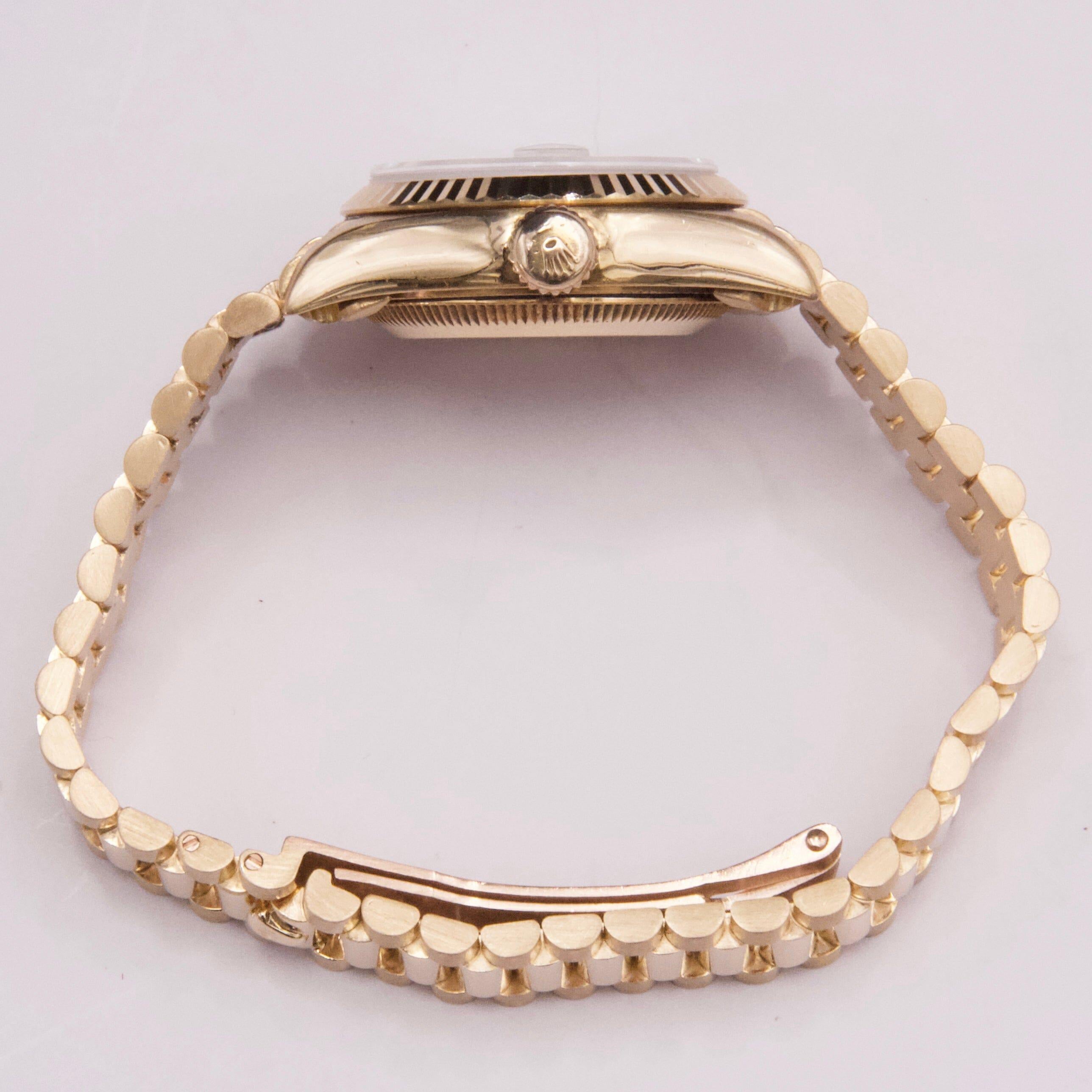 Rolex Datejust 69178 Diamant schwarzes Zifferblatt Damenuhr Box Papiere im Angebot 2