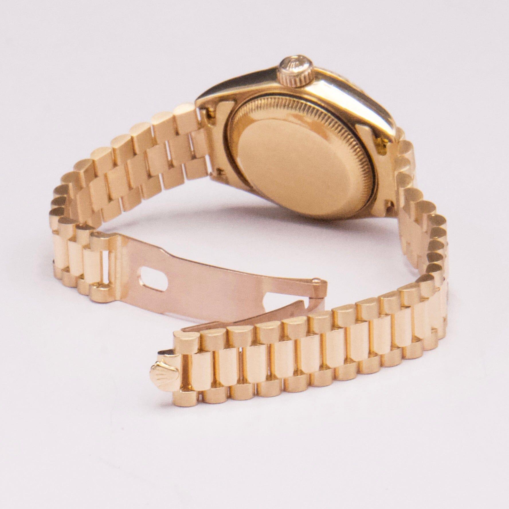 Rolex Datejust 69178 Diamant schwarzes Zifferblatt Damenuhr Box Papiere im Angebot 4