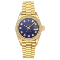 Rolex Datejust 69178 Diamond Lapis Dial 18K Yellow Gold Ladies Watch Rolex Datejust 69178 Diamond Lapis Dial 18K Yellow Gold Ladies Watch