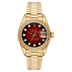 Rolex Datejust 69178 Red Dial Ladies Watch Box Papers