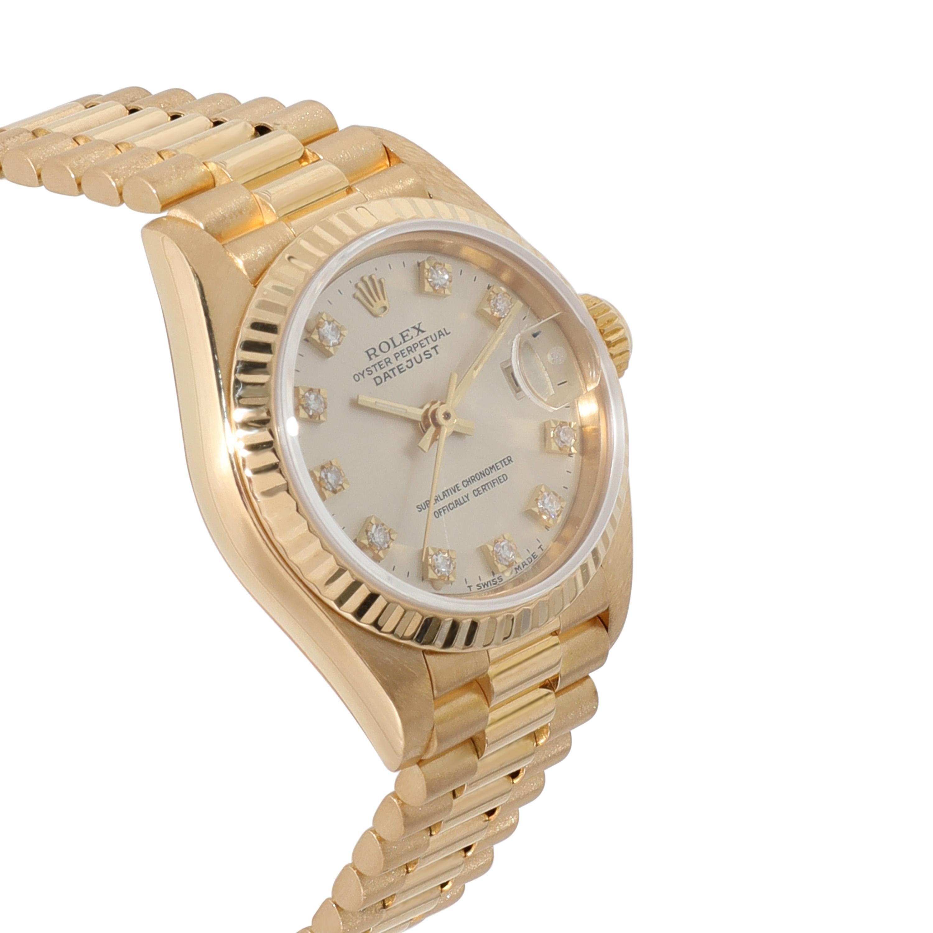 Rolex Datejust 69178 Women's Watch in 18 Karat Yellow Gold 1