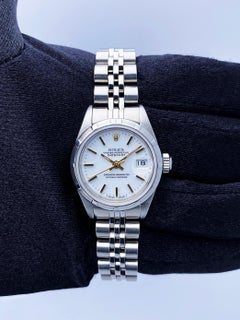 Rolex Datejust 69190 Damenuhr mit weißem Zifferblatt