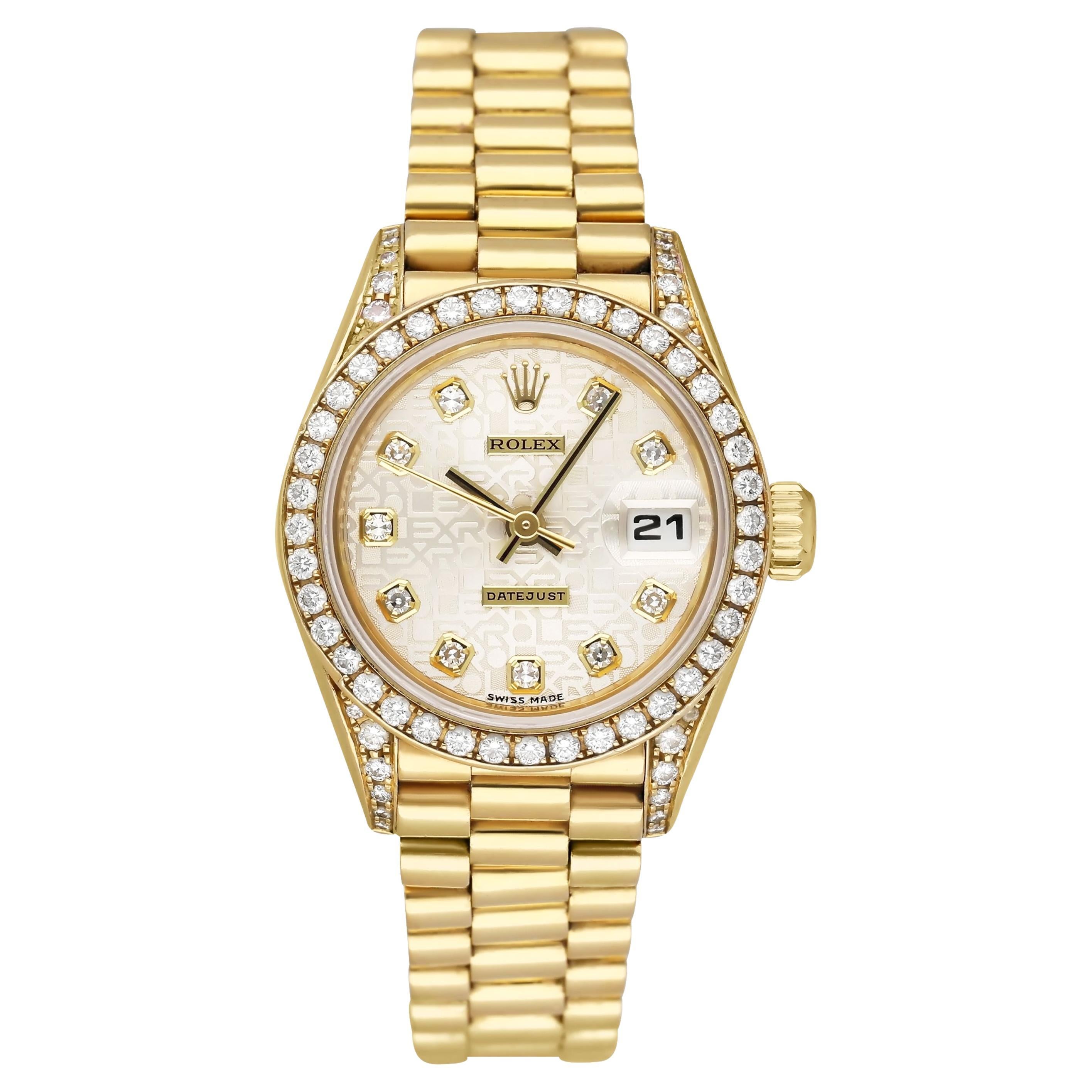 Rolex Datejust 69238 Diamant Jahrestag Zifferblatt Damenuhr