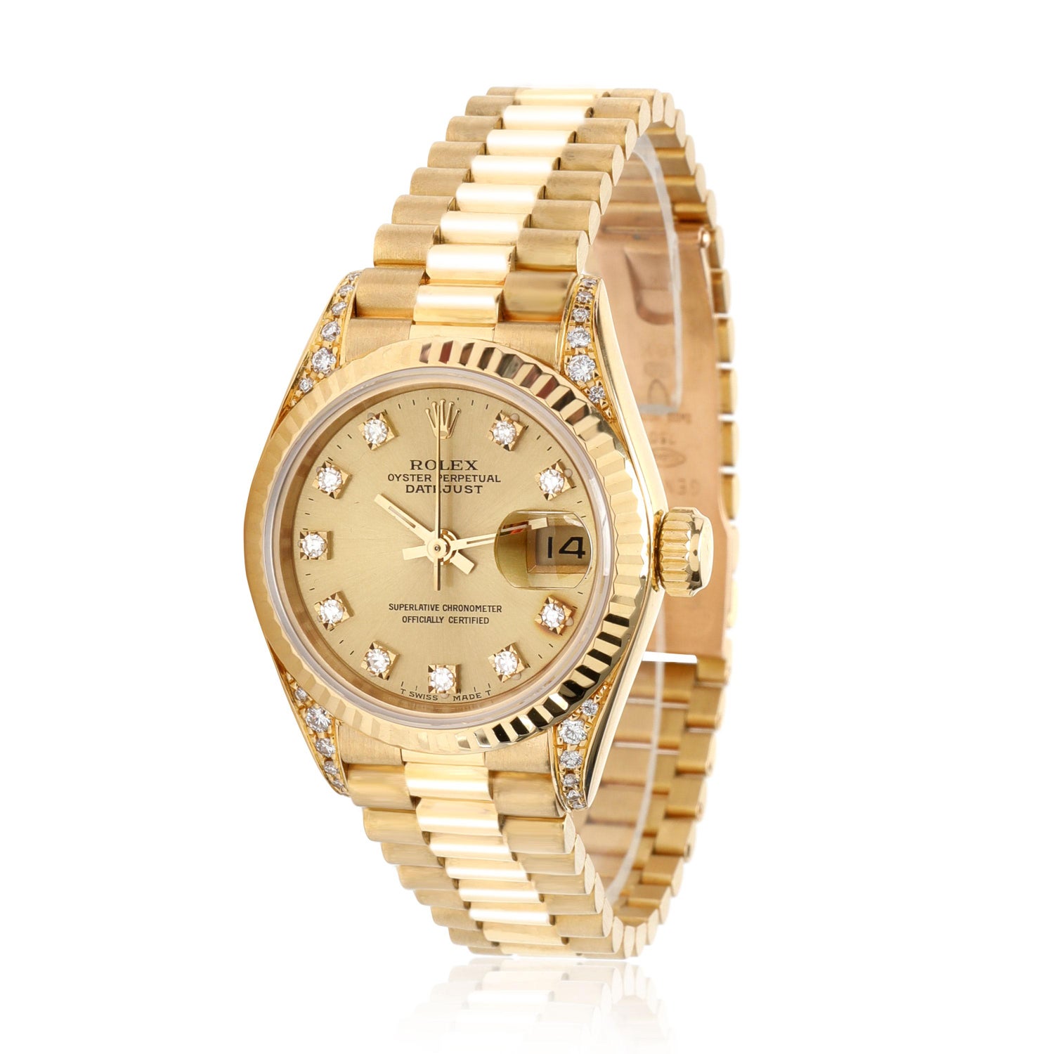 Rolex Datejust 69238 Women's Watch in 18kt Yellow Gold For Sale at 1stDibs