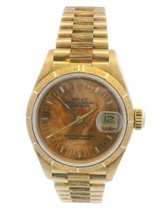 Rolex Datejust 69278 Birchwood Dial Bark Finish Watch Box & Papers