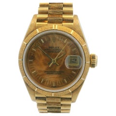 Rolex Datejust 69278 Birchwood Dial Bark Finish Watch Box & Papers