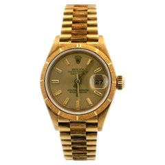 Rolex Datejust 69278 Champagne Dial Bark Finish Watch Box & Papers