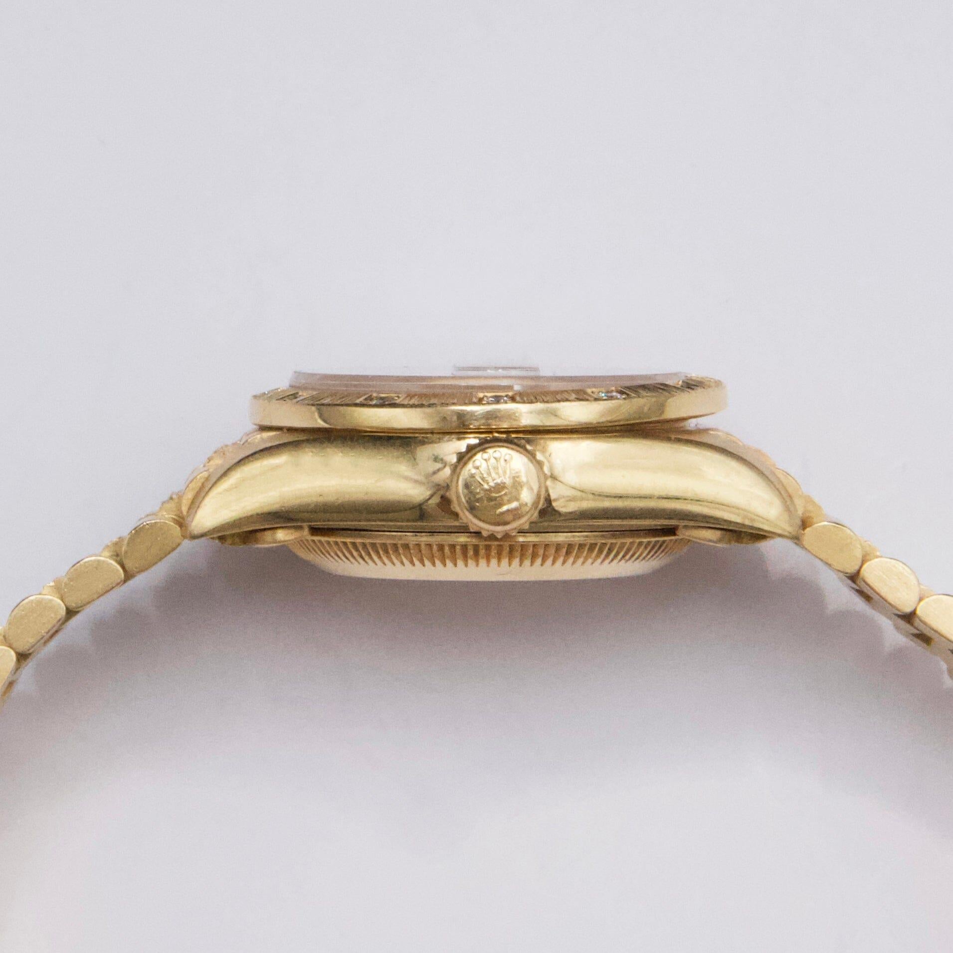 Rolex Datejust 69288 Diamond Champagne Dial Ladies Watch Box Papers en vente 1