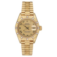 Rolex Datejust 69288 Diamond Champagne Dial Ladies Watch Box Papers