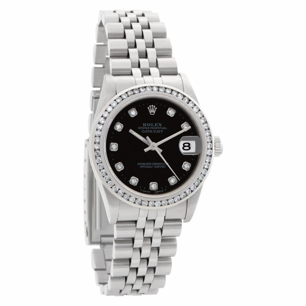 Women's Rolex Datejust 78274, Black Dial, Certified and Warranty