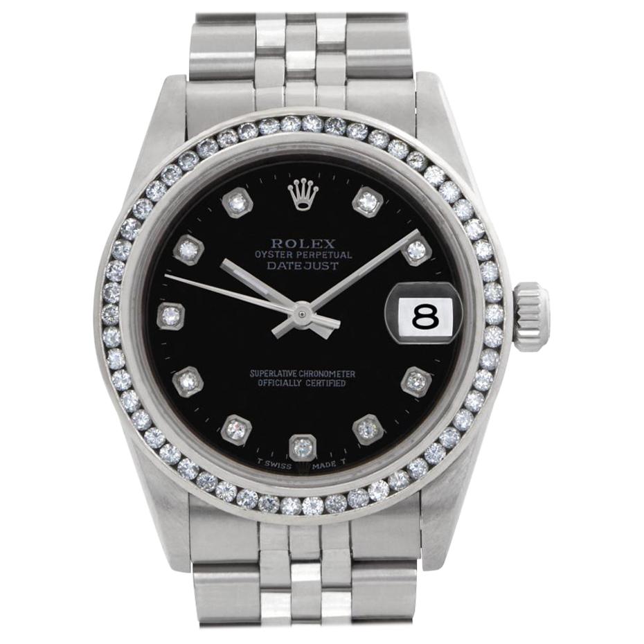 Rolex Datejust 78274, Black Dial, Certified and Warranty