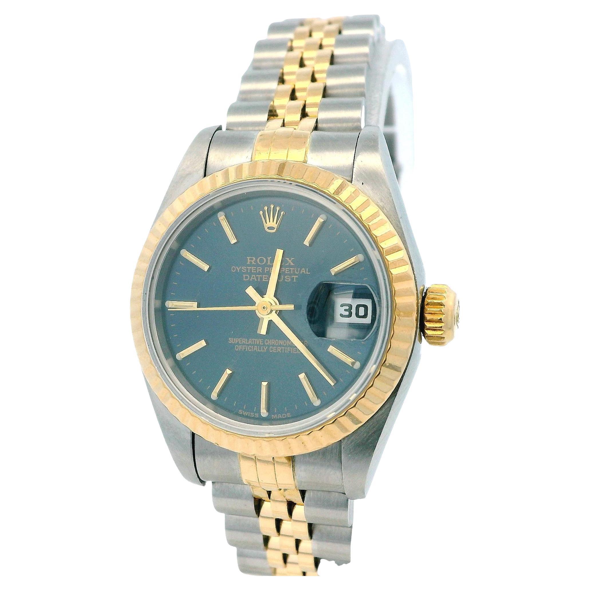 Rolex Datejust 79173 Esfera Azul Brazalete Jubilee Mira