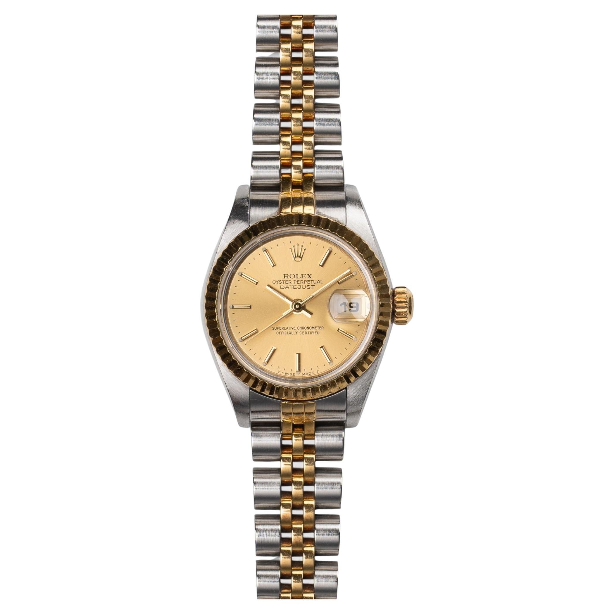 Rolex Datejust 79173 Champgane Dial 18K YG/SS A7 Serial 1999 im Angebot