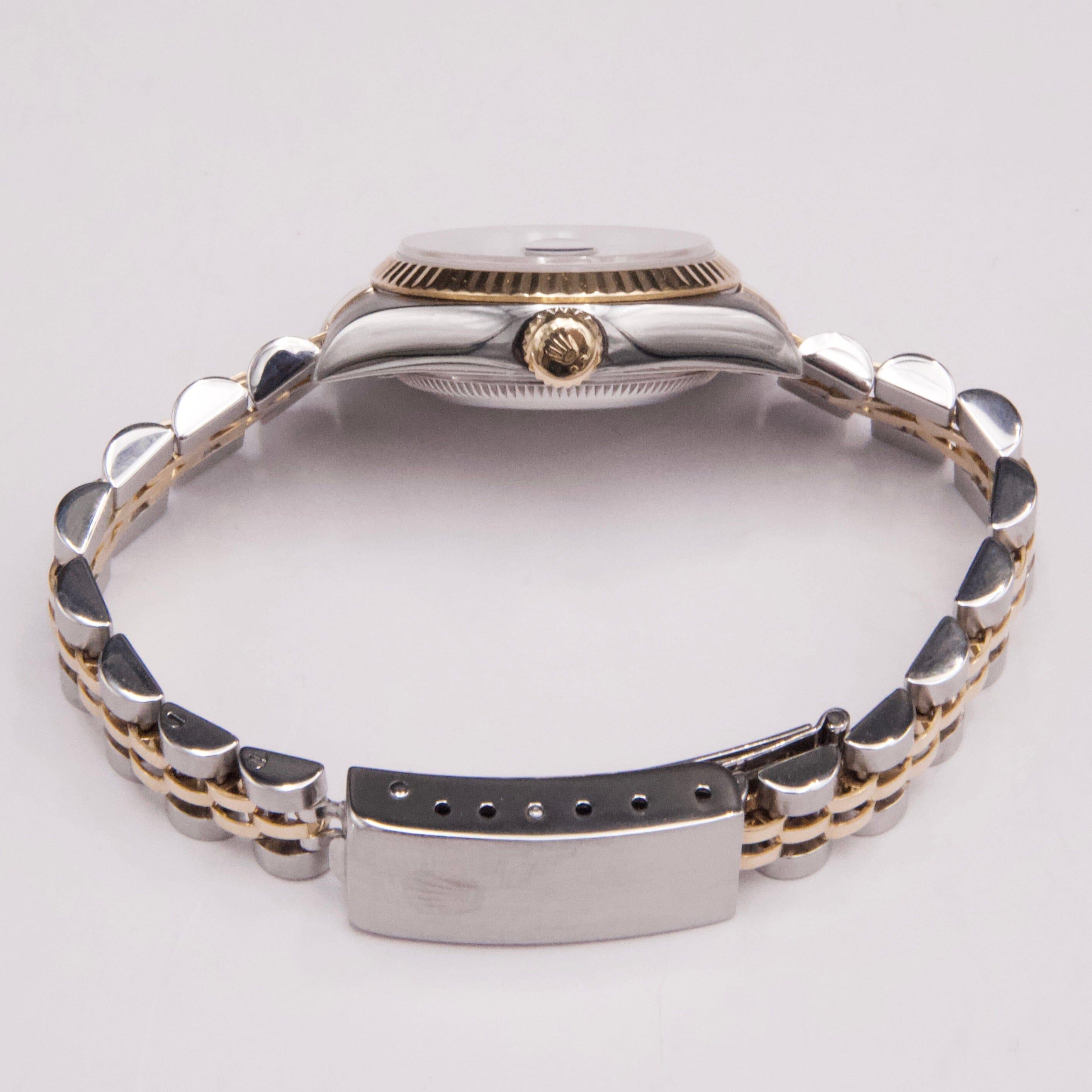 Rolex Datejust 79173 Orologio da donna con quadrante blu e diamanti in vendita 1