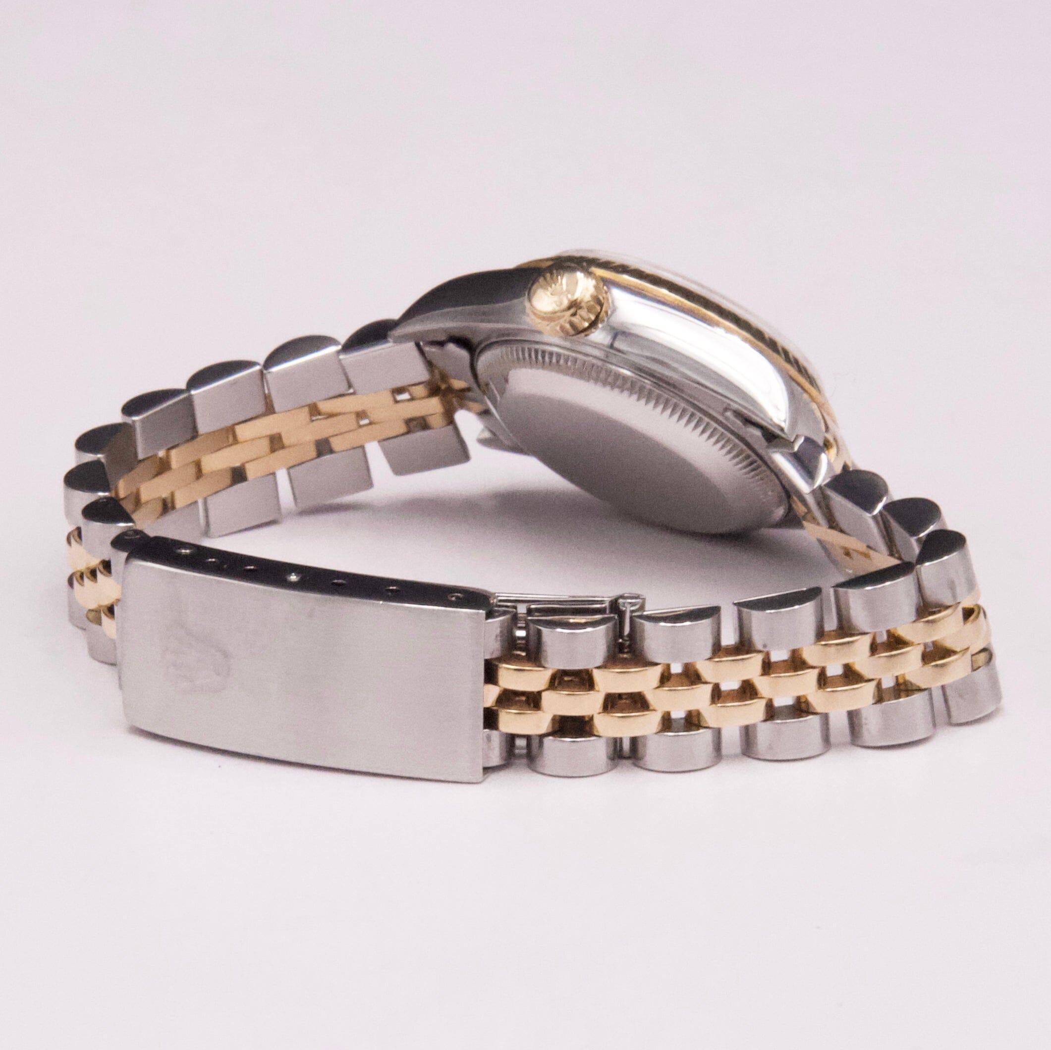 Rolex Datejust 79173 Orologio da donna con quadrante blu e diamanti in vendita 2