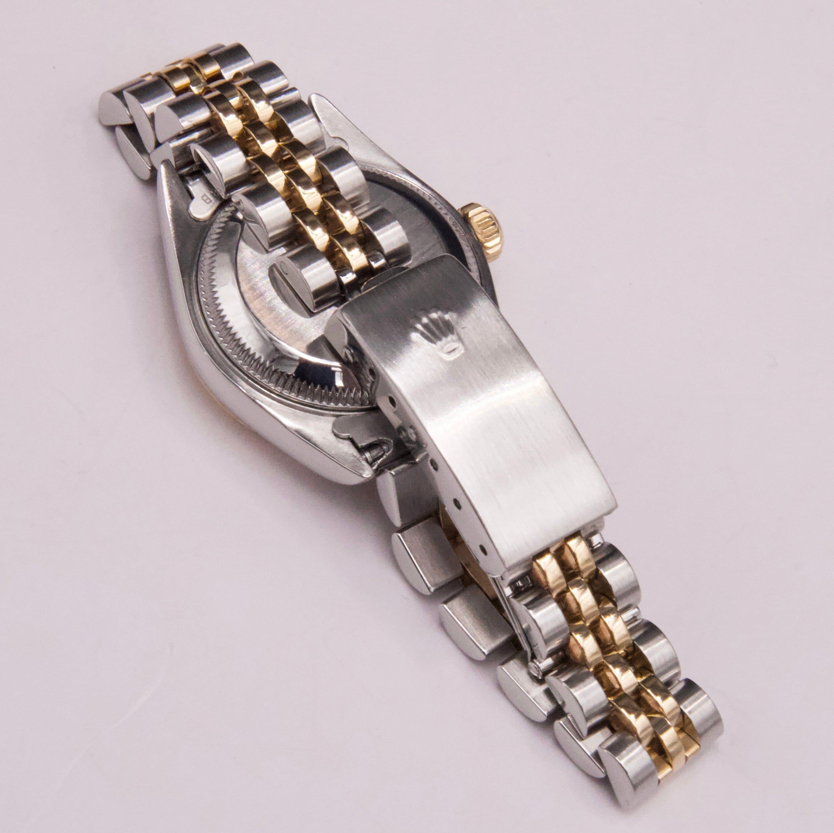 Rolex Datejust 79173 Orologio da donna con quadrante blu e diamanti in vendita 3