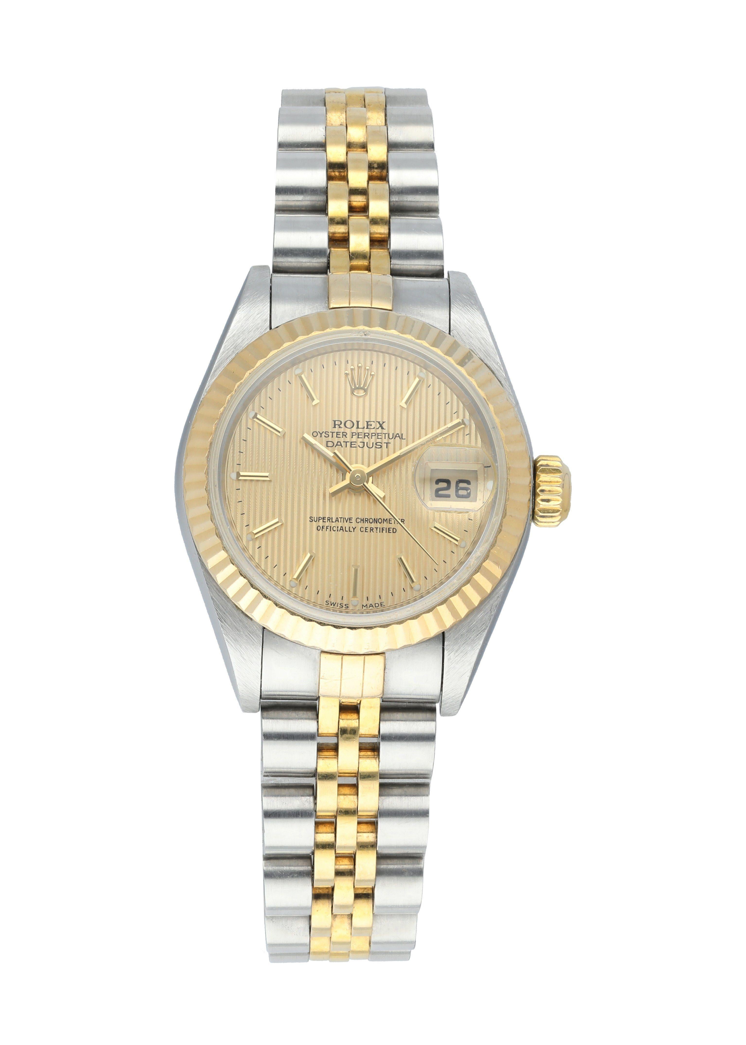 Rolex Datejust 79173 Tapestry Dial Ladies Watch Box Papers In Excellent Condition For Sale In New York, NY