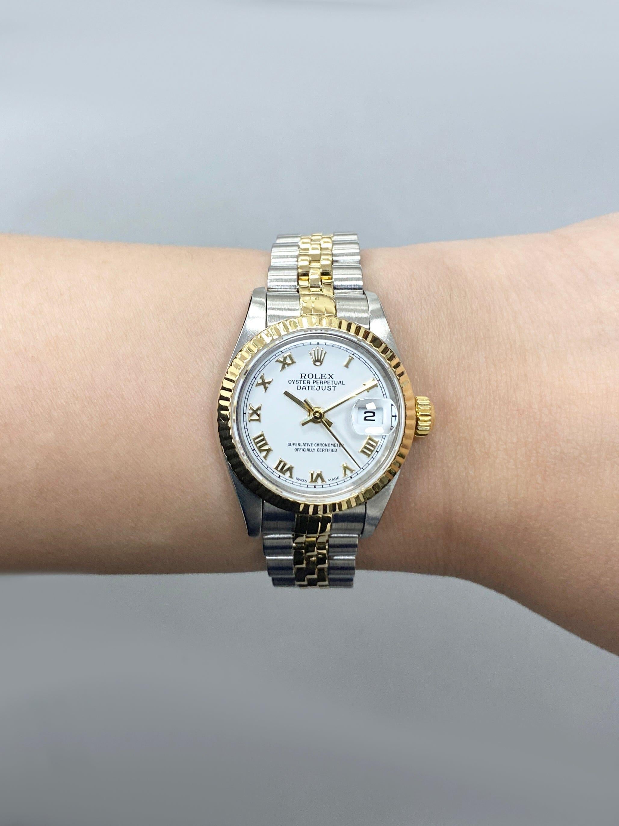 Rolex Datejust 79173 White Dial Ladies Watch For Sale at 1stDibs