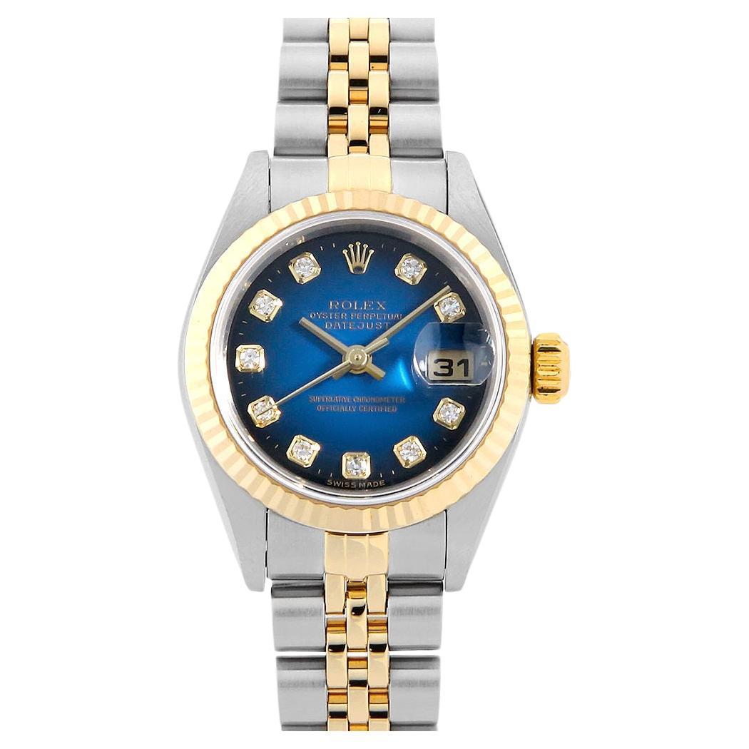 Rolex Datejust 79173G - 10P Diamond, Blue Gradation, P-Series, Used ...