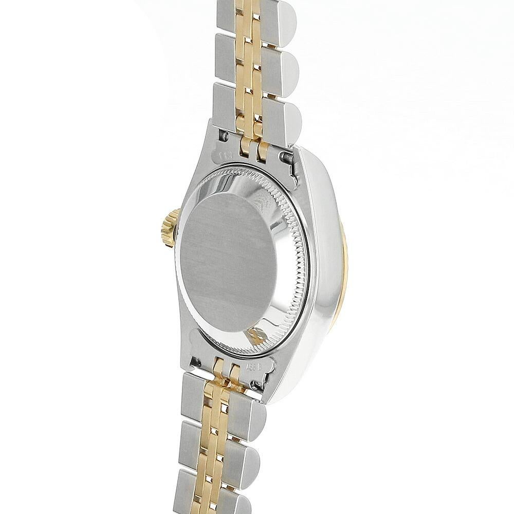 Round Cut Rolex Datejust 79173G 10P Diamond, Champagne Dial U Series, Used Ladies' Watch