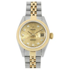 Rolex Datejust 79173G 10P Diamond, Champagne Dial U Series, Retro Ladies' Watch