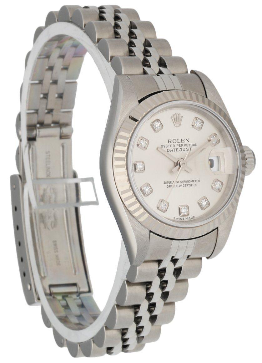 Rolex Datejust 79174 Diamond Dial Ladies Watch In Excellent Condition In Great Neck, NY