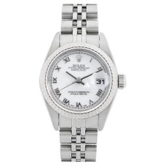Rolex Datejust 79174 F-Series Ladies White Roman Dial Pre-Owned Elegant Watch
