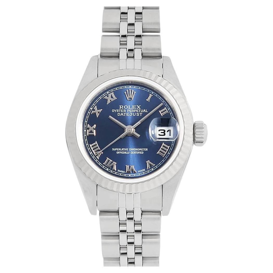 Rolex Datejust 79174 Ladies Watch, Blue Roman Dial, P Serial, Pre-Owned